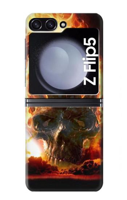 S0863 Hell Fire Skull Case For Samsung Galaxy Z Flip 5