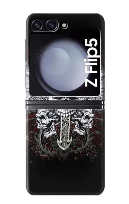 S1434 Skull Wing Tattoo Biker Case For Samsung Galaxy Z Flip 5