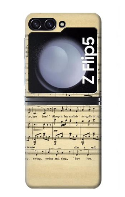 S2504 Vintage Music Sheet Case For Samsung Galaxy Z Flip 5