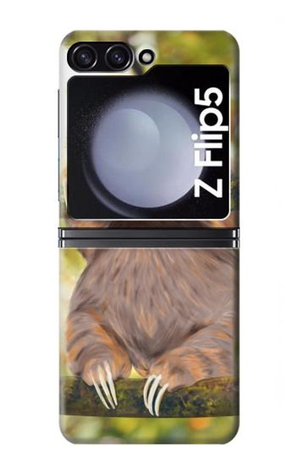 S3138 Cute Baby Sloth Paint Case For Samsung Galaxy Z Flip 5