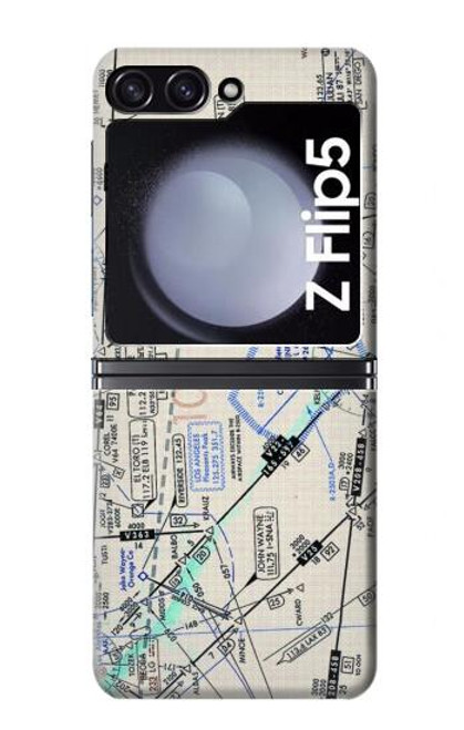 S3882 Flying Enroute Chart Case For Samsung Galaxy Z Flip 5