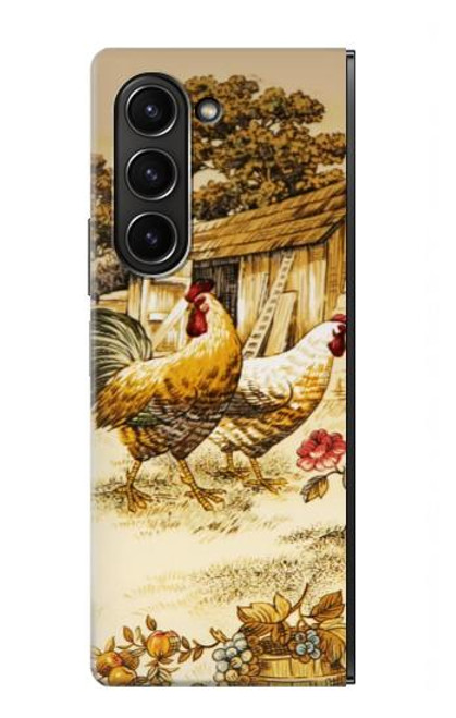 S2181 French Country Chicken Case For Samsung Galaxy Z Fold 5