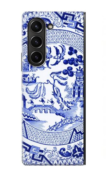 S2768 Willow Pattern Graphic Case For Samsung Galaxy Z Fold 5