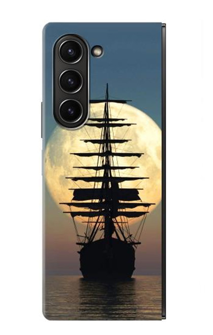 S2897 Pirate Ship Moon Night Case For Samsung Galaxy Z Fold 5