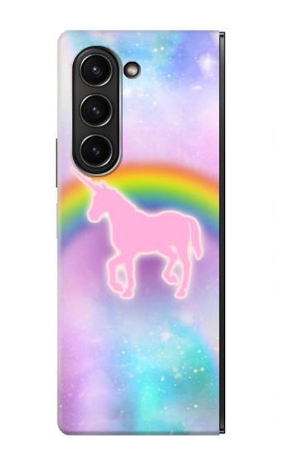 S3070 Rainbow Unicorn Pastel Sky Case For Samsung Galaxy Z Fold 5