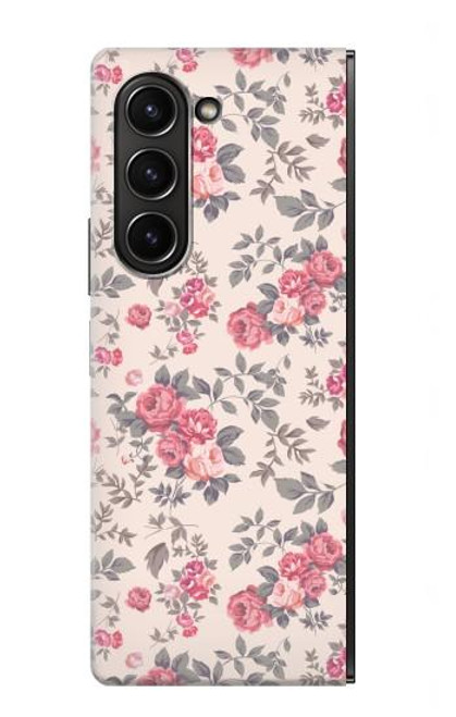 S3095 Vintage Rose Pattern Case For Samsung Galaxy Z Fold 5