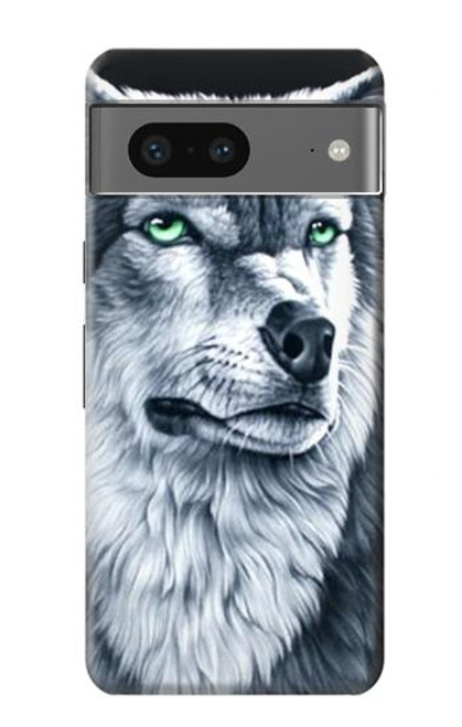 S0123 Grim White Wolf Case For Google Pixel 7a