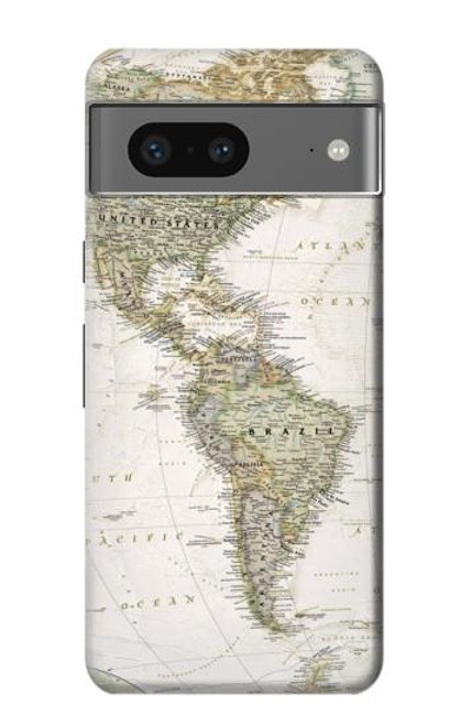 S0604 World Map Case For Google Pixel 7a