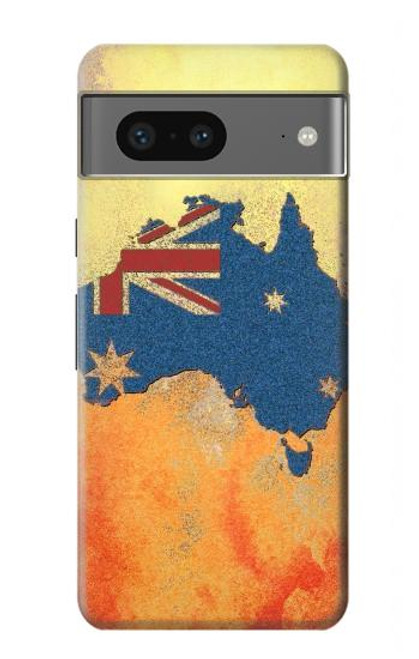 S2494 Australia Flag Map Rock Texture Case For Google Pixel 7a
