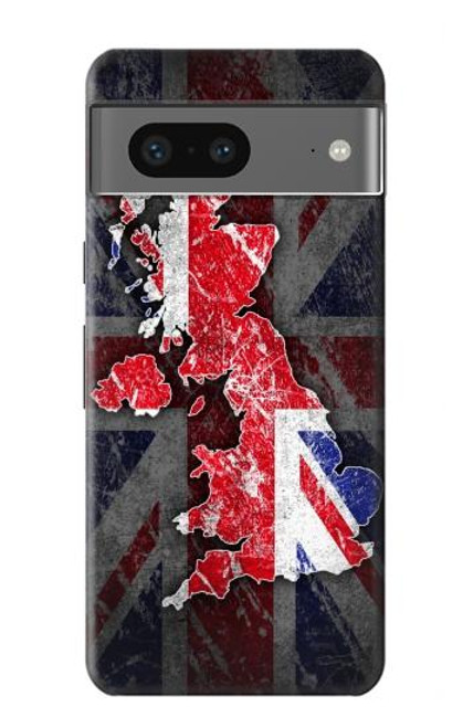 S2936 UK British Flag Map Case For Google Pixel 7a