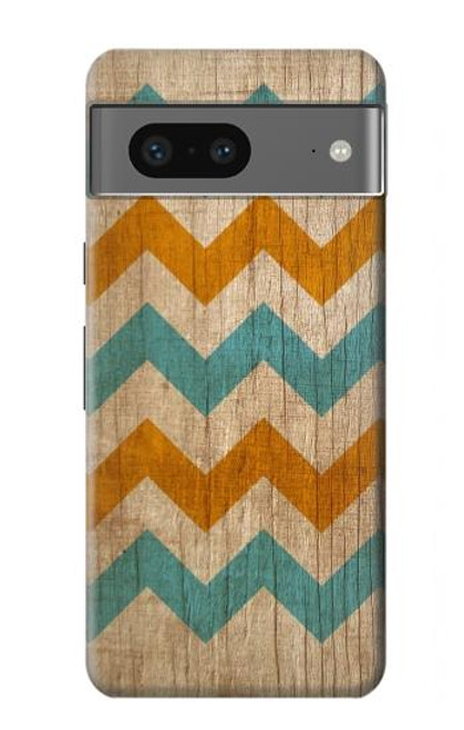 S3033 Vintage Wood Chevron Graphic Printed Case For Google Pixel 7a