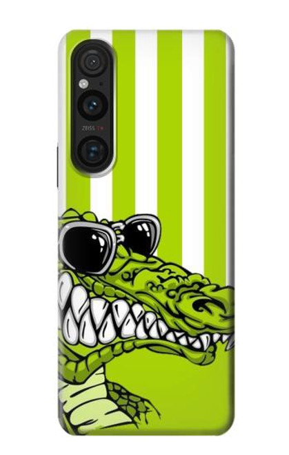 S2323 Funny Green Alligator Crocodile Case For Sony Xperia 1 V