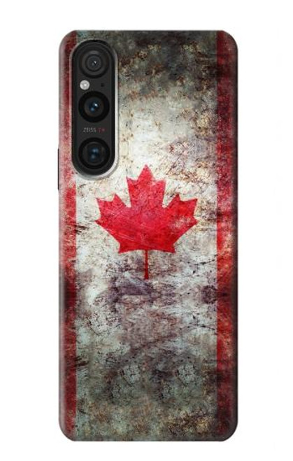 S2490 Canada Maple Leaf Flag Texture Case For Sony Xperia 1 V