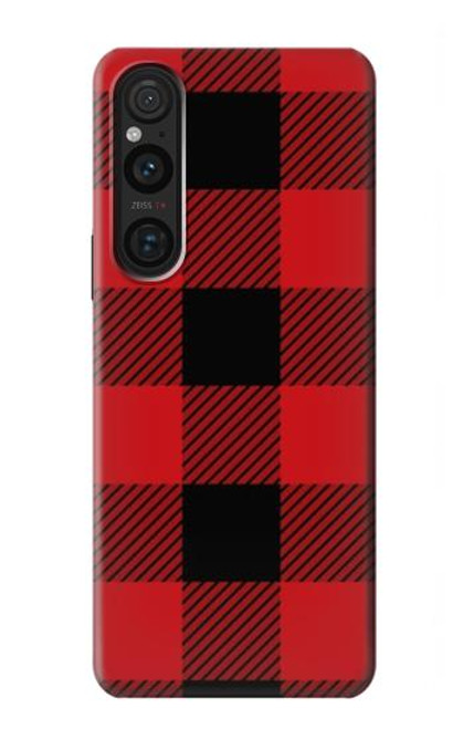 S2931 Red Buffalo Check Pattern Case For Sony Xperia 1 V