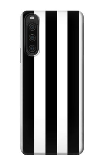 S2297 Black and White Vertical Stripes Case For Sony Xperia 10 V