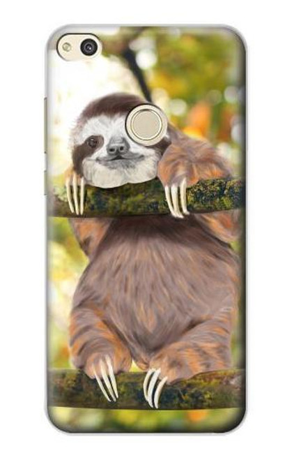 S3138 Cute Baby Sloth Paint Case For Huawei P8 Lite (2017)