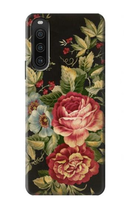 S3013 Vintage Antique Roses Case For Sony Xperia 10 V