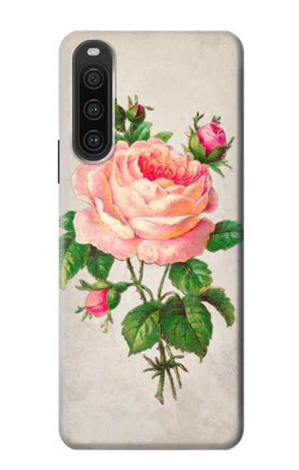 S3079 Vintage Pink Rose Case For Sony Xperia 10 V