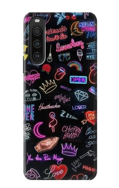 S3433 Vintage Neon Graphic Case For Sony Xperia 10 V