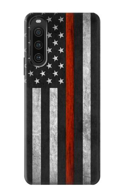 S3472 Firefighter Thin Red Line Flag Case For Sony Xperia 10 V