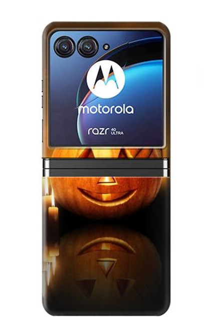 S1083 Pumpkin Spider Candles Halloween Case For Motorola Razr 40 Ultra