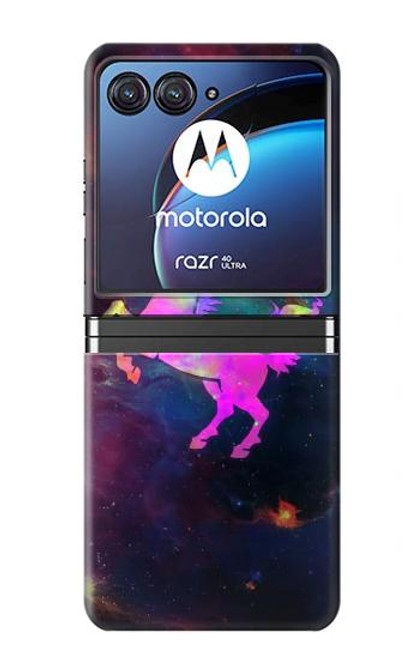 S2486 Rainbow Unicorn Nebula Space Case For Motorola Razr 40 Ultra