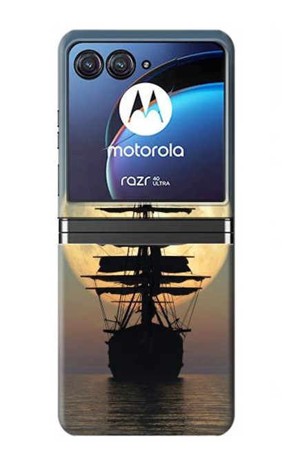 S2897 Pirate Ship Moon Night Case For Motorola Razr 40 Ultra