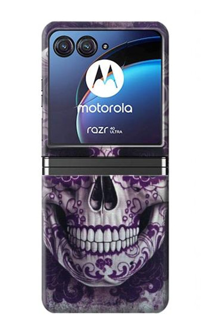 S3582 Purple Sugar Skull Case For Motorola Razr 40 Ultra