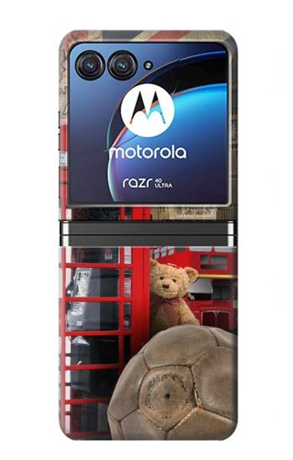 S3856 Vintage London British Case For Motorola Razr 40 Ultra