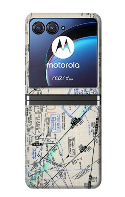 S3882 Flying Enroute Chart Case For Motorola Razr 40 Ultra