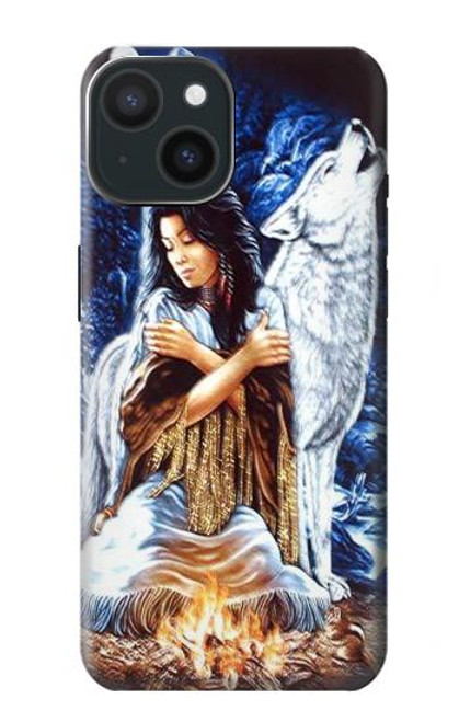 S0147 Grim Wolf Indian Girl Case For iPhone 15