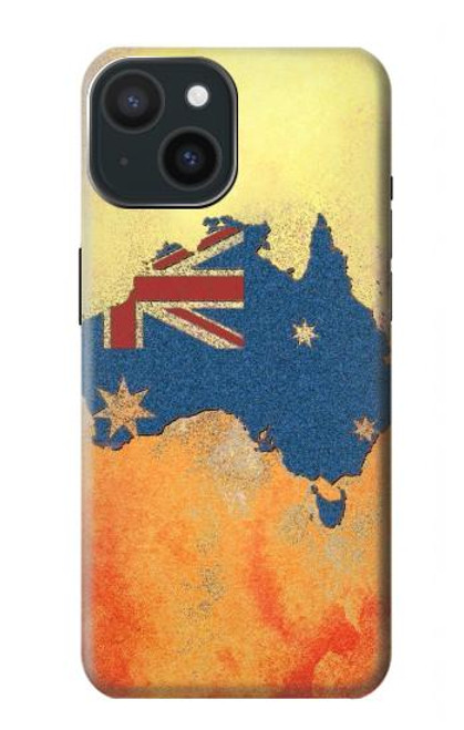 S2494 Australia Flag Map Rock Texture Case For iPhone 15