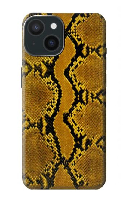 S3365 Yellow Python Skin Graphic Print Case For iPhone 15