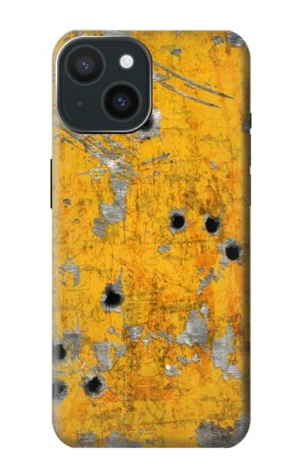 S3528 Bullet Rusting Yellow Metal Case For iPhone 15