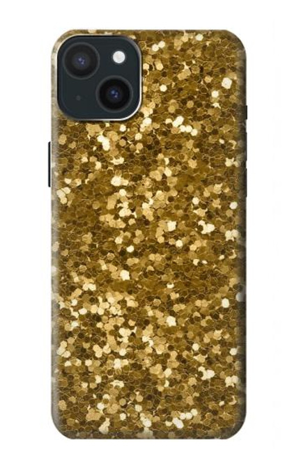 S3388 Gold Glitter Graphic Print Case For iPhone 15 Plus