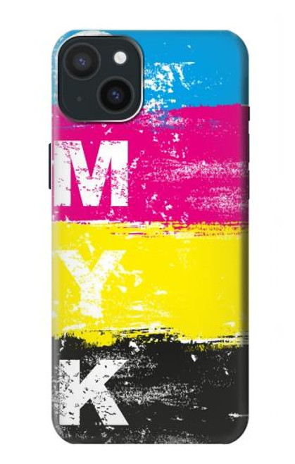 S3930 Cyan Magenta Yellow Key Case For iPhone 15 Plus