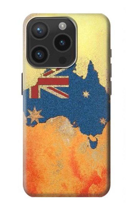 S2494 Australia Flag Map Rock Texture Case For iPhone 15 Pro