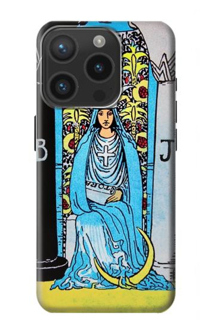 S2837 The High Priestess Vintage Tarot Card Case For iPhone 15 Pro