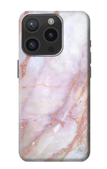 S3482 Soft Pink Marble Graphic Print Case For iPhone 15 Pro