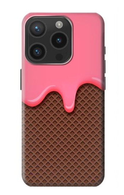 S3754 Strawberry Ice Cream Cone Case For iPhone 15 Pro