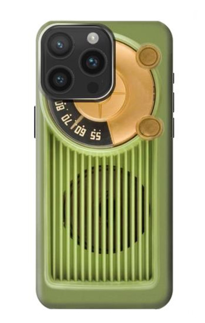 S2656 Vintage Bakelite Radio Green Case For iPhone 15 Pro Max