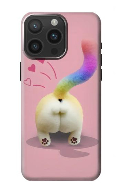 S3923 Cat Bottom Rainbow Tail Case For iPhone 15 Pro Max