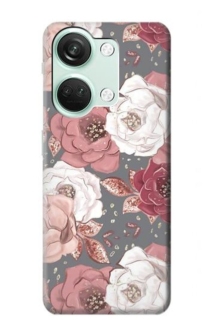 S3716 Rose Floral Pattern Case For OnePlus Nord 3