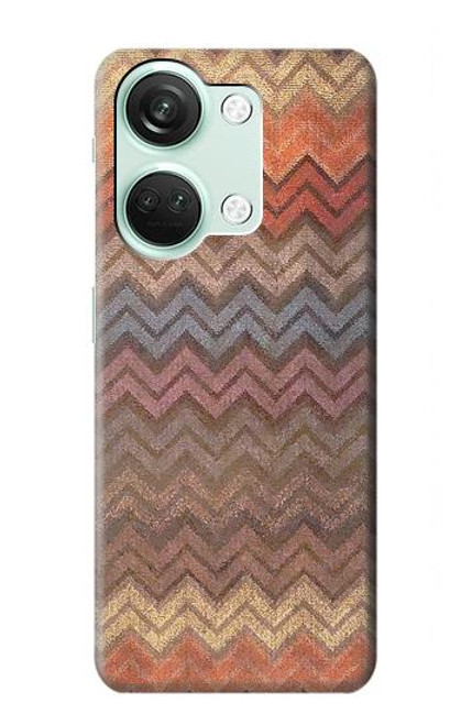 S3752 Zigzag Fabric Pattern Graphic Printed Case For OnePlus Nord 3