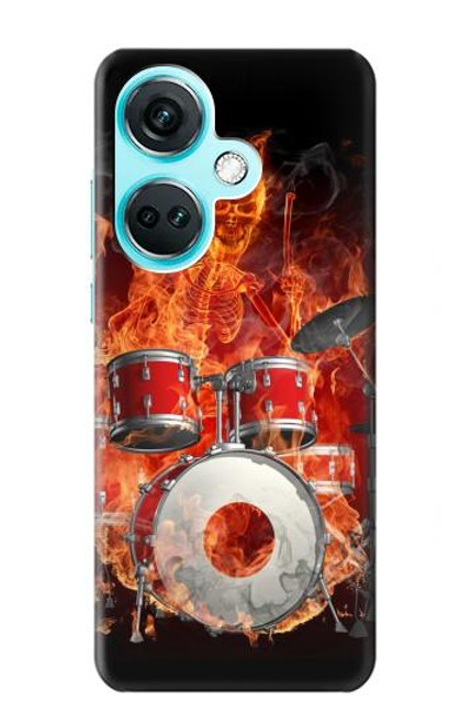 S1431 Skull Drum Fire Rock Case For OnePlus Nord CE3