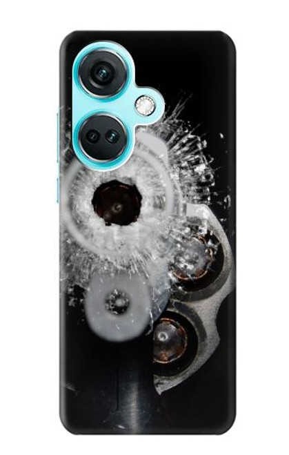 S2387 Gun Bullet Hole Glass Case For OnePlus Nord CE3