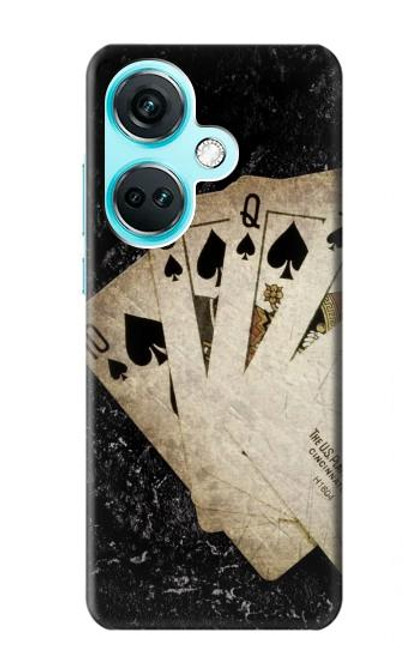 S3231 Vintage Royal Straight Flush Cards Case For OnePlus Nord CE3