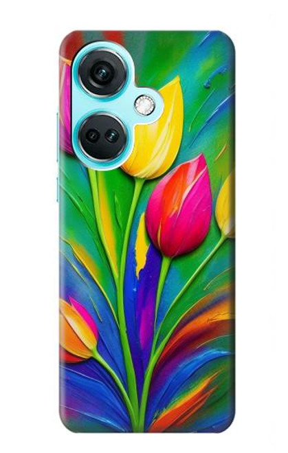 S3926 Colorful Tulip Oil Painting Case For OnePlus Nord CE3