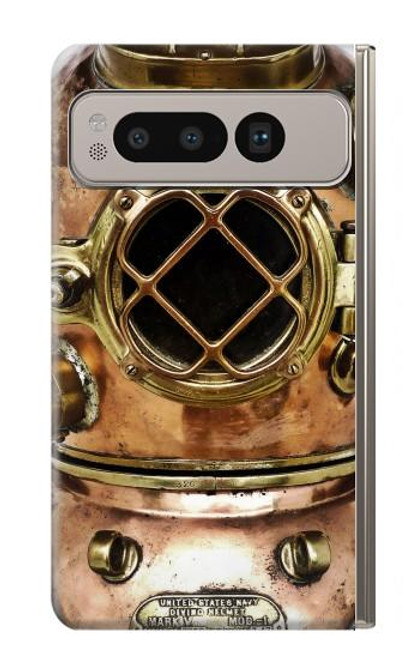 S2412 Vintage Deep Sea Diving Helmet Case For Google Pixel Fold