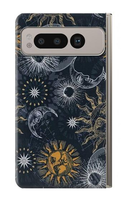 S3702 Moon and Sun Case For Google Pixel Fold